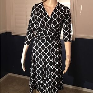 WHBM geo wrap dress